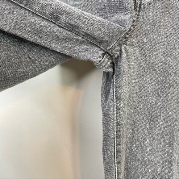 Pacsun Eco Gray High Waisted Straight Leg Button Fly Ankle Cropped Jeans 23 - Picture 6 of 13